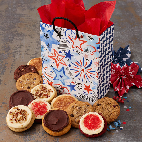Patriotic Gift Bag - Assorted Cookies