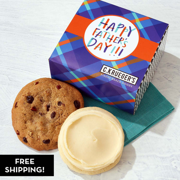 Father's Day Wavy Plaid Duo Sampler - Assorted Cookies