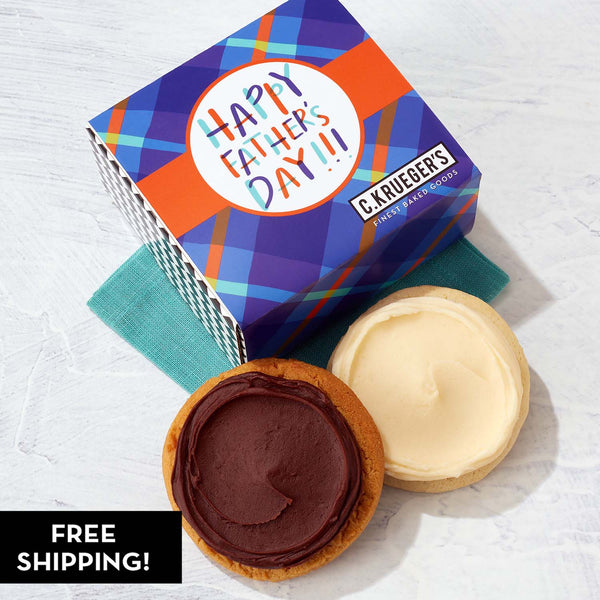 Father's Day Wavy Plaid Duo Sampler - Iced Cookies