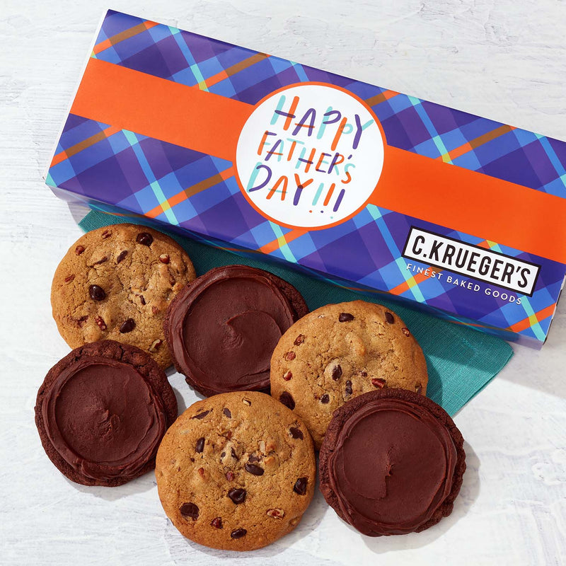 Father's Day Wavy Plaid Half Dozen Sampler - Select Your Cookies