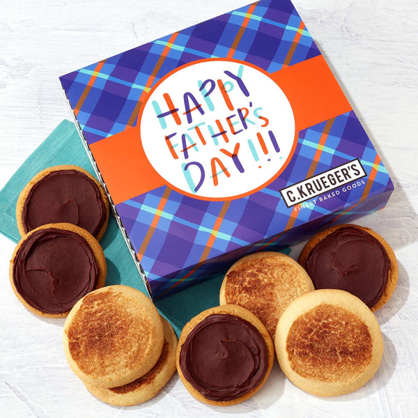Father's Day Wavy Plaid Cookie Gift Box - Select Your Cookies