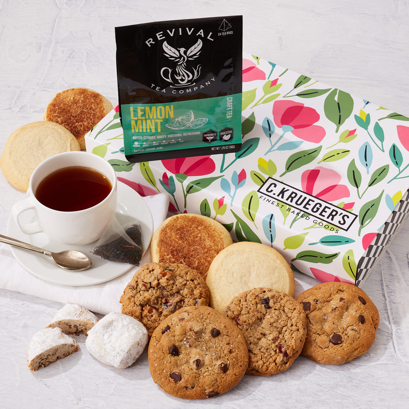 Spring Garden Gourmet Cookies & Tea Gift Set