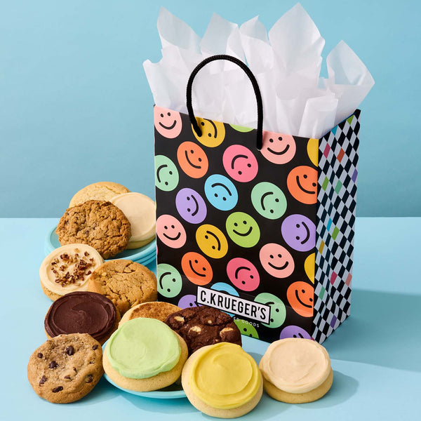 Sweet Smiles Gift Bag - Assorted Cookies - Select Your Message