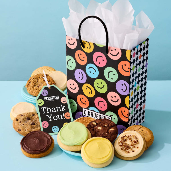 Sweet Smiles Thank You Gift Bag - Assorted Cookies