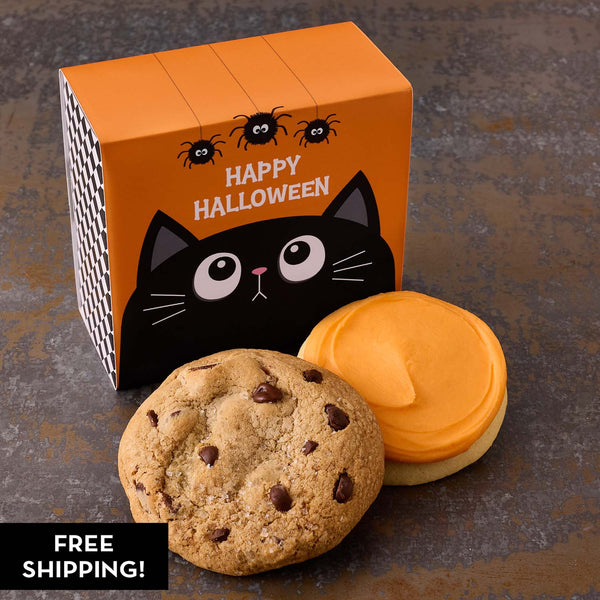 Halloween Scaredy Cat Duo Sampler – Assorted Cookies