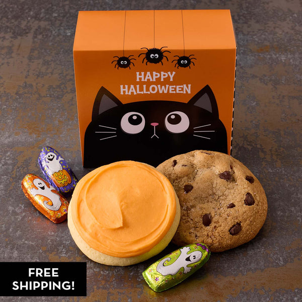 Halloween Scaredy Cat Duo Sampler - Cookies and Chocolates