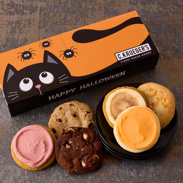 Halloween Scaredy Cat Half Dozen Sampler - Assorted Cookies