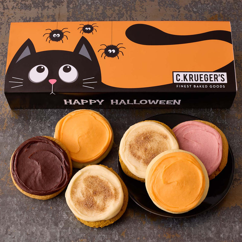 Halloween Scaredy Cat Half Dozen Sampler - Iced Cookies