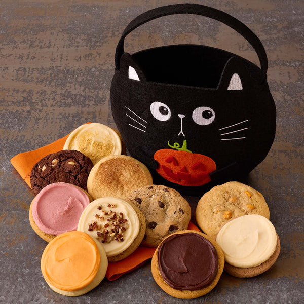 Halloween Scaredy Cat Felt Tote - Assorted Cookies