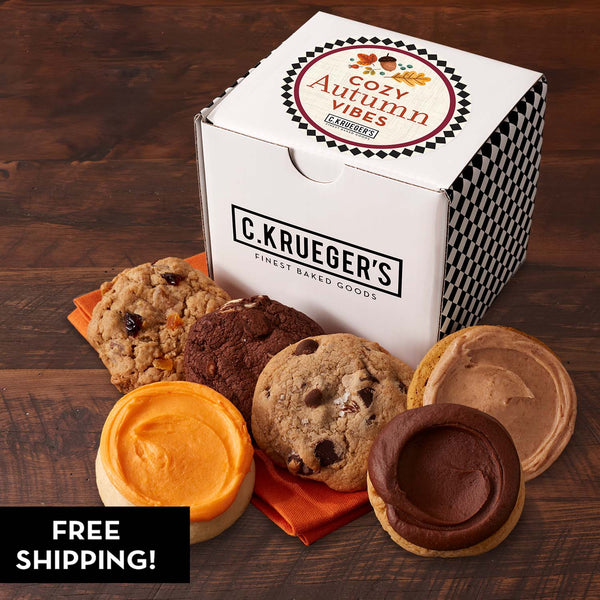Cozy Autumn Mini Cube Sampler - Assorted Mini Cookies