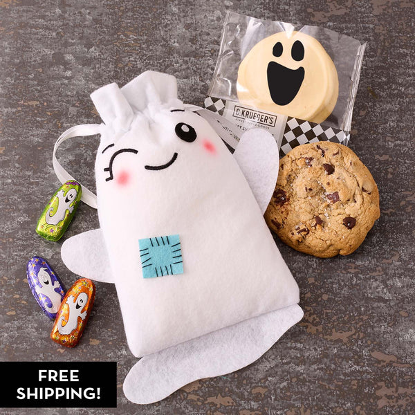 Sweet Ghost Felt Treat Bag – Cookies and Chocolates