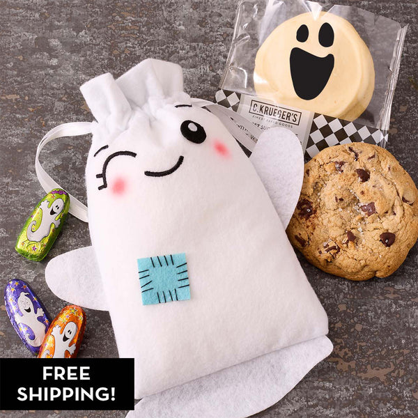 Sweet Ghost Felt Treat Bag – Cookies and Chocolates