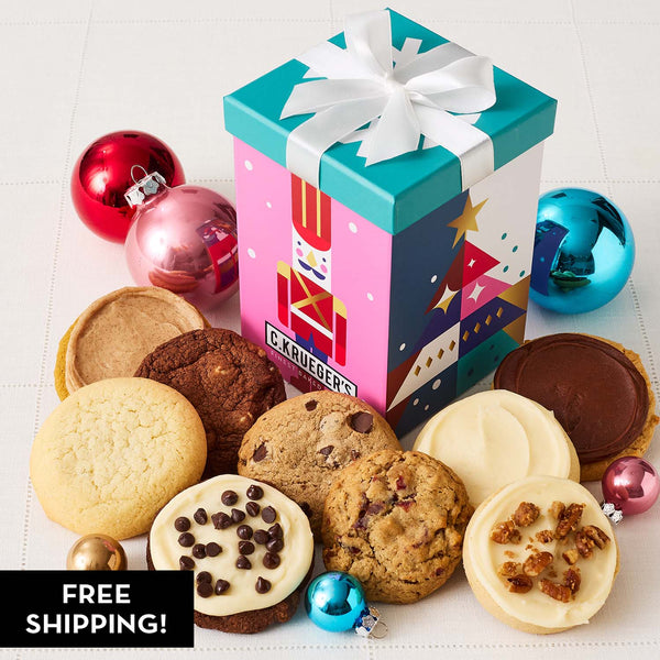 Merry & Bright Bow Box - Assorted Mini Cookies