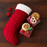 Tartan Plaid Red Stocking Gift – Cookies and Snacks