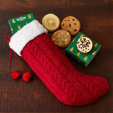 Evergreen Trees Red Stocking Gift - Assorted Cookies