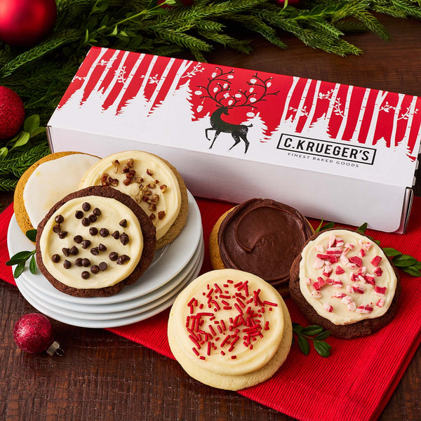 Winter Deer Half Dozen Sampler - Iced Cookies