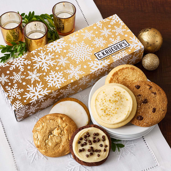 Gold Snowflake Half Dozen Sampler - Assorted Cookies
