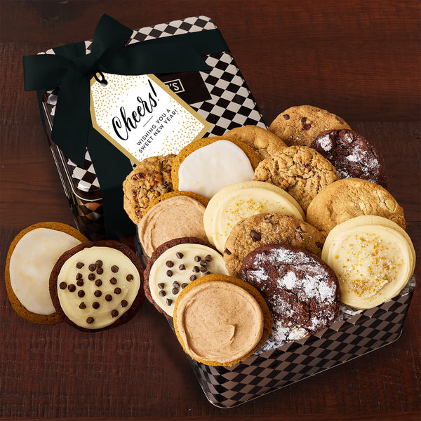 New Year's Cookie Gift Tin - Assorted Cookies
