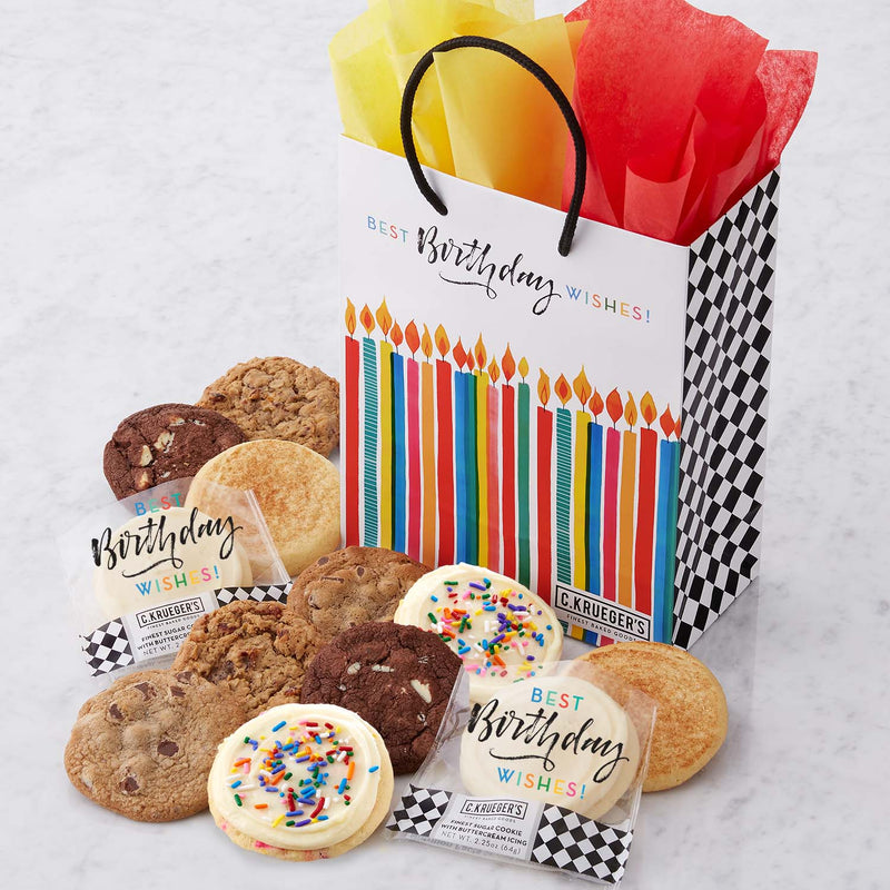 Best Birthday Wishes Cookie Gift Bag - Assorted Flavors
