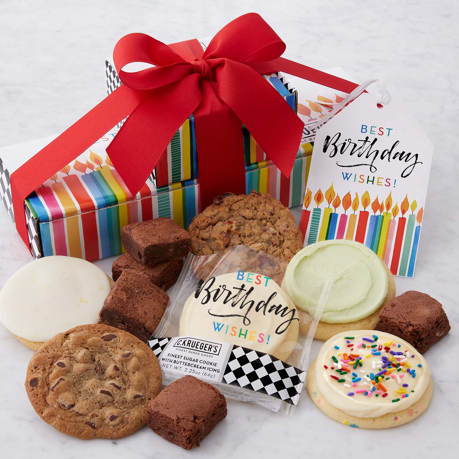 Birthday Wishes Sampler Gift Stack - Cookies and Brownies – C.KRUEGER'S
