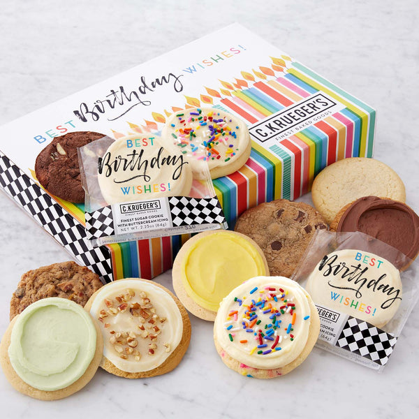 Birthday Wishes Cookie Gift Boxes - Assorted Cookies