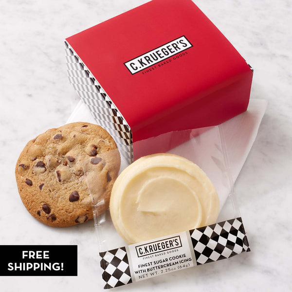 C Krueger Signature Red Duo Cookie Gift Box Sampler - Assorted