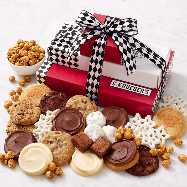 C Krueger Signature Red Deluxe Cookie Gift Stack Assorted Flavors