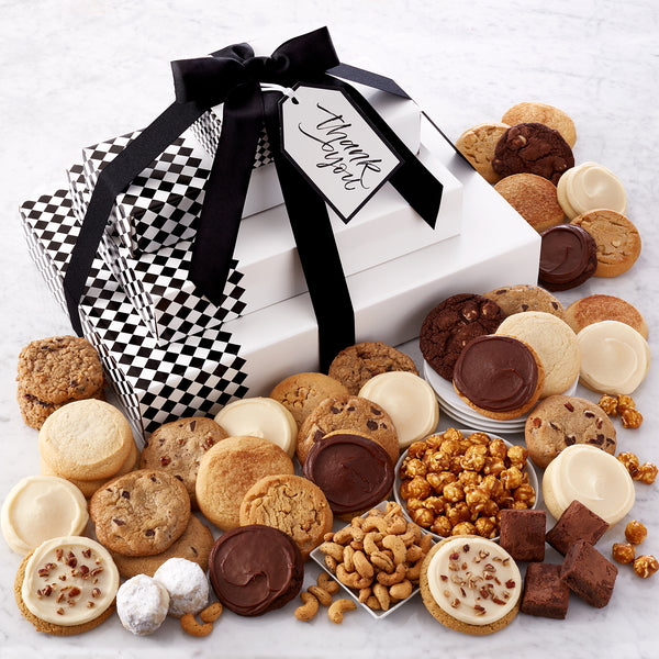 Thank You Cookies and Snacks Gift Box Deluxe Stack
