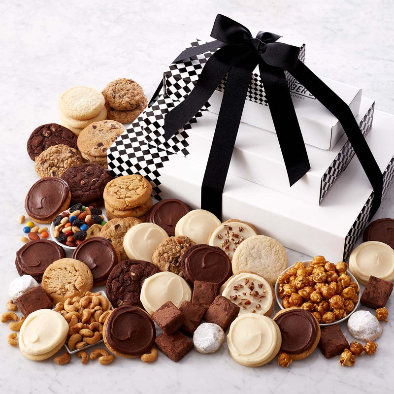 Every Occasion Cookie and Snack Grand Gift Stack Select A Message