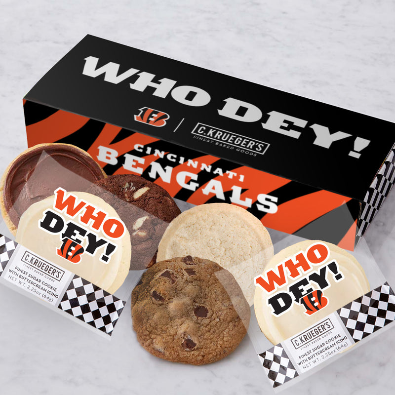 Cincinnati Bengals Half Dozen Cookie Gift Box - Assorted Cookies