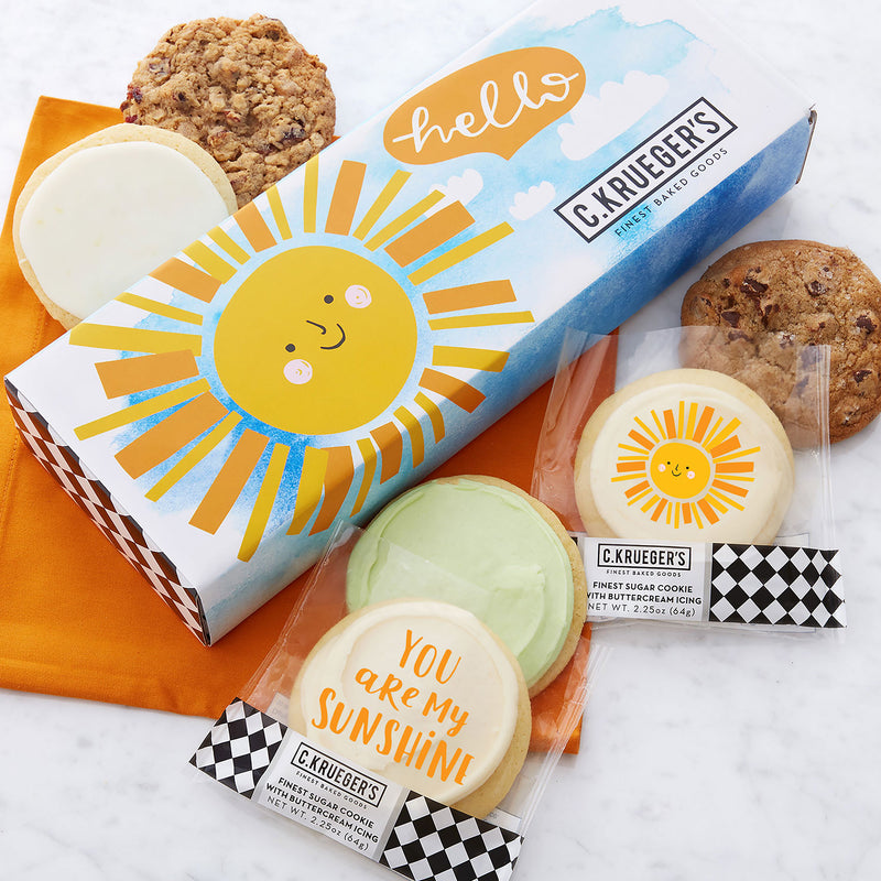 Hello Sunshine Half Dozen Cookie Gift Box - Assorted Flavors