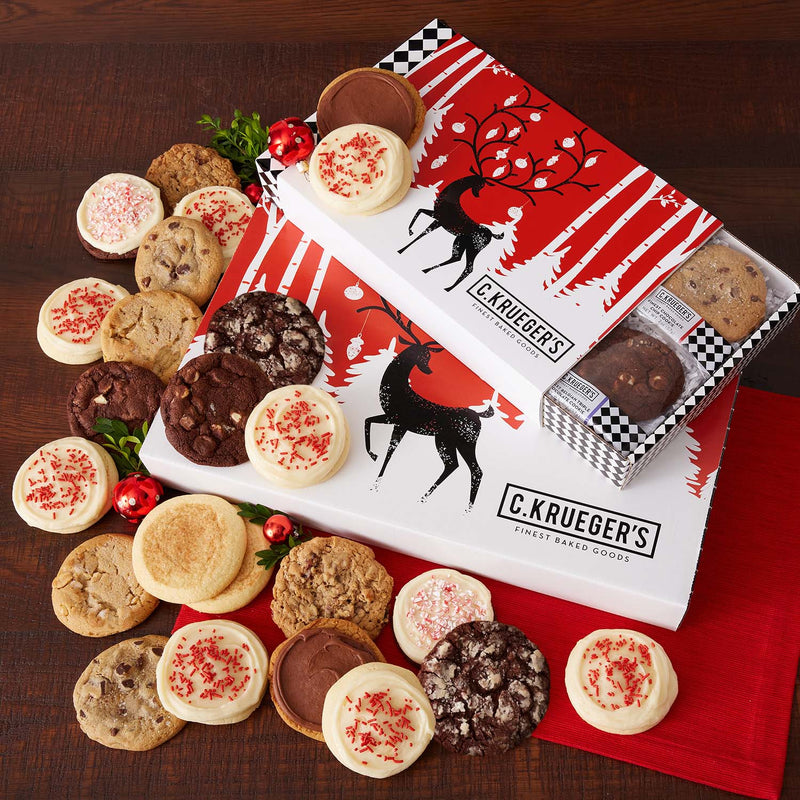 Winter Deer Cookie Gift Box - Select Your Cookies