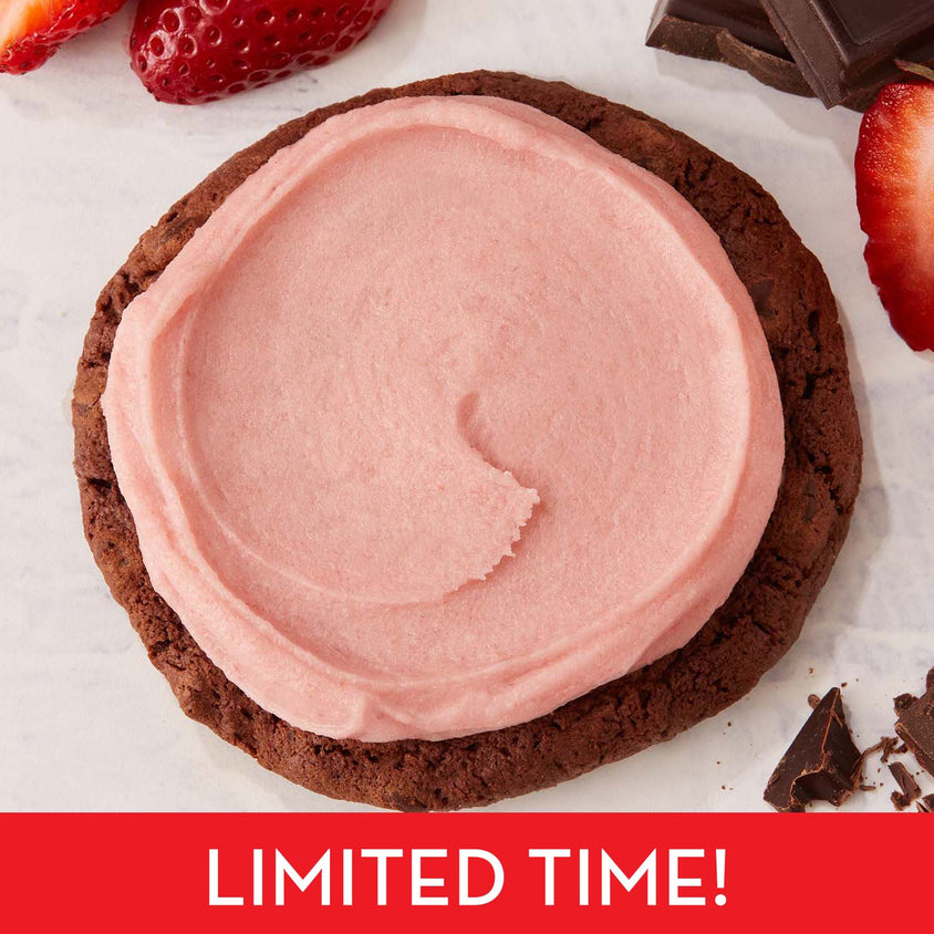 Finest Double Chocolate Cookie with Strawberry Icing