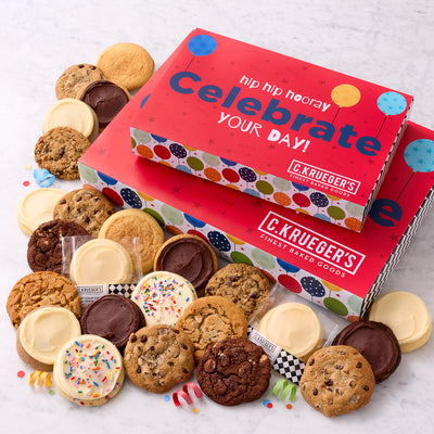 Celebration Balloons Cookie GIft Boxes - Assorted Cookies