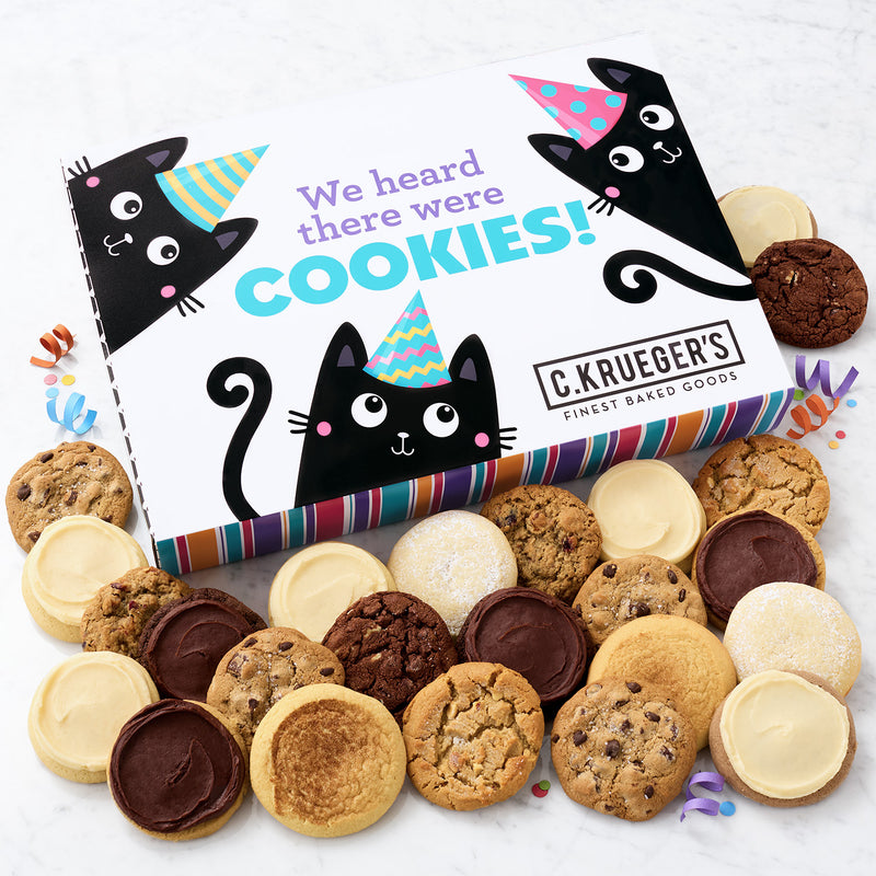 Celebration Cats "We heard there were cookies!" Gift Boxes - Assorted Cookies