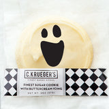 Finest Sugar Cookie with Buttercream Icing and Halloween Ghost Face Film