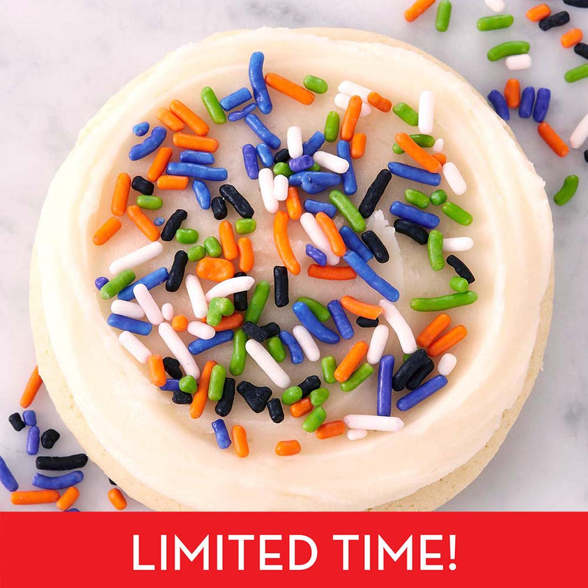 Finest Sugar Cookie With Buttercream Icing and Halloween Sprinkles