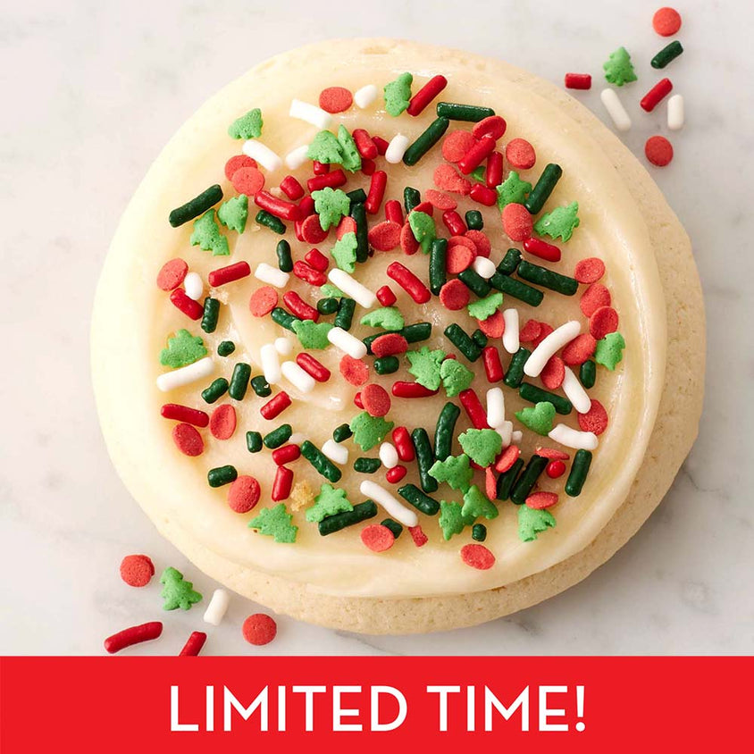 Finest Sugar Cookie with Buttercream Icing & Holiday Sprinkles