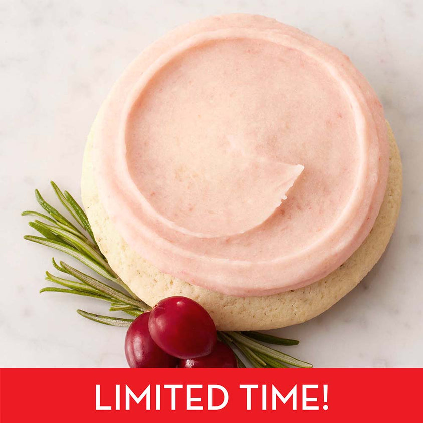 Finest Lemon Rosemary Cookie with Cranberry Buttercream Icing