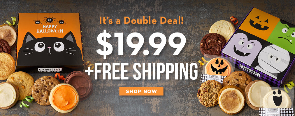 It's a DOUBLE DEAL! Our Halloween Bakery Boxes are now only $19.99 + Free Shipping!!