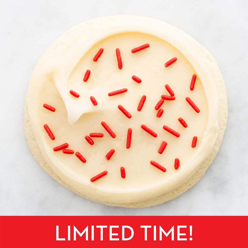 Finest Sugar Cookie with Buttercream Icing & Red Sprinkles