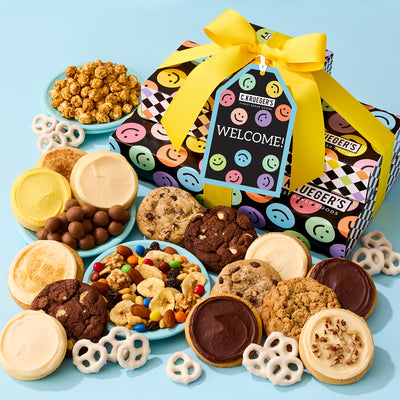 Sweet Smiles Welcome Grand Gift -Stack - Cookies and Snacks