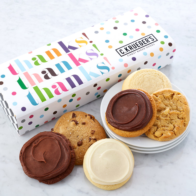 Thanks! Thanks! Half Dozen Sampler -  Assorted Cookies