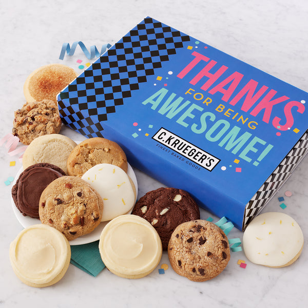 Thanks for Being Awesome Cookie Gift Boxes - Assorted Cookies