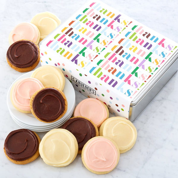 Thanks One Dozen Cookies Gift Tin - Select Your Flavors