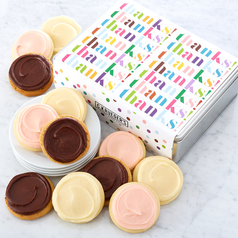 Thanks One Dozen Cookies Gift Tin - Select Your Flavors