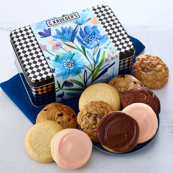 Indigo Blooms Signature Mini Cookie Gift Tin