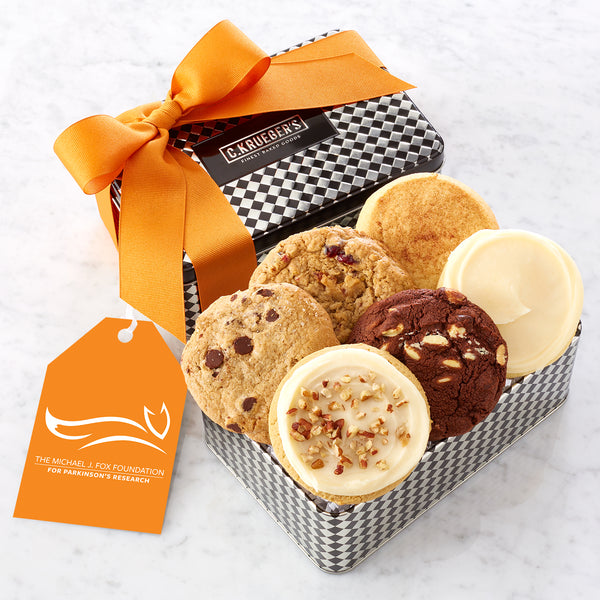 Michael J Fox Foundation Harlequin Small Cookie Gift Tin Assorted