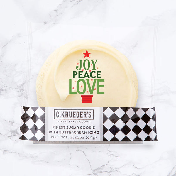 Finest Joy Peace Love Film Sugar Cookie with Buttercream Icing