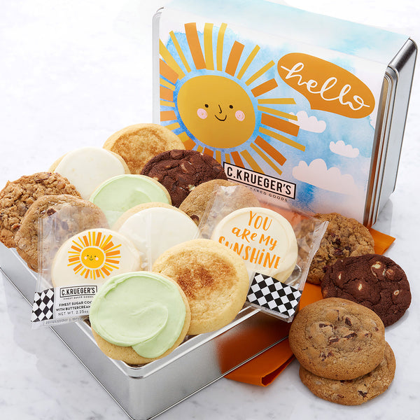 Hello Sunshine Cookie Gift Tin - Assorted Flavors